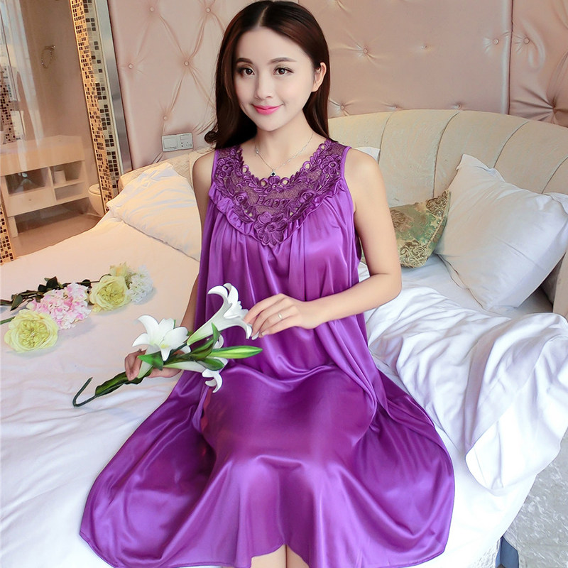 真丝睡裙夏季女士短袖吊带雪纺加肥大码冰丝绸夏天睡衣群200斤5XL