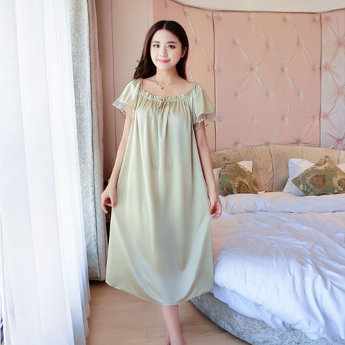 冰丝女士孕妇大码宽松薄款睡裙