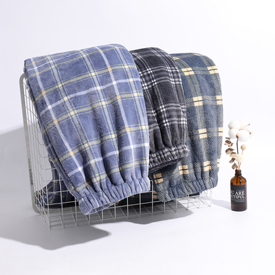 法兰绒睡裤女秋冬男士珊瑚绒外穿加绒家居宽松裤子200斤250斤5XL