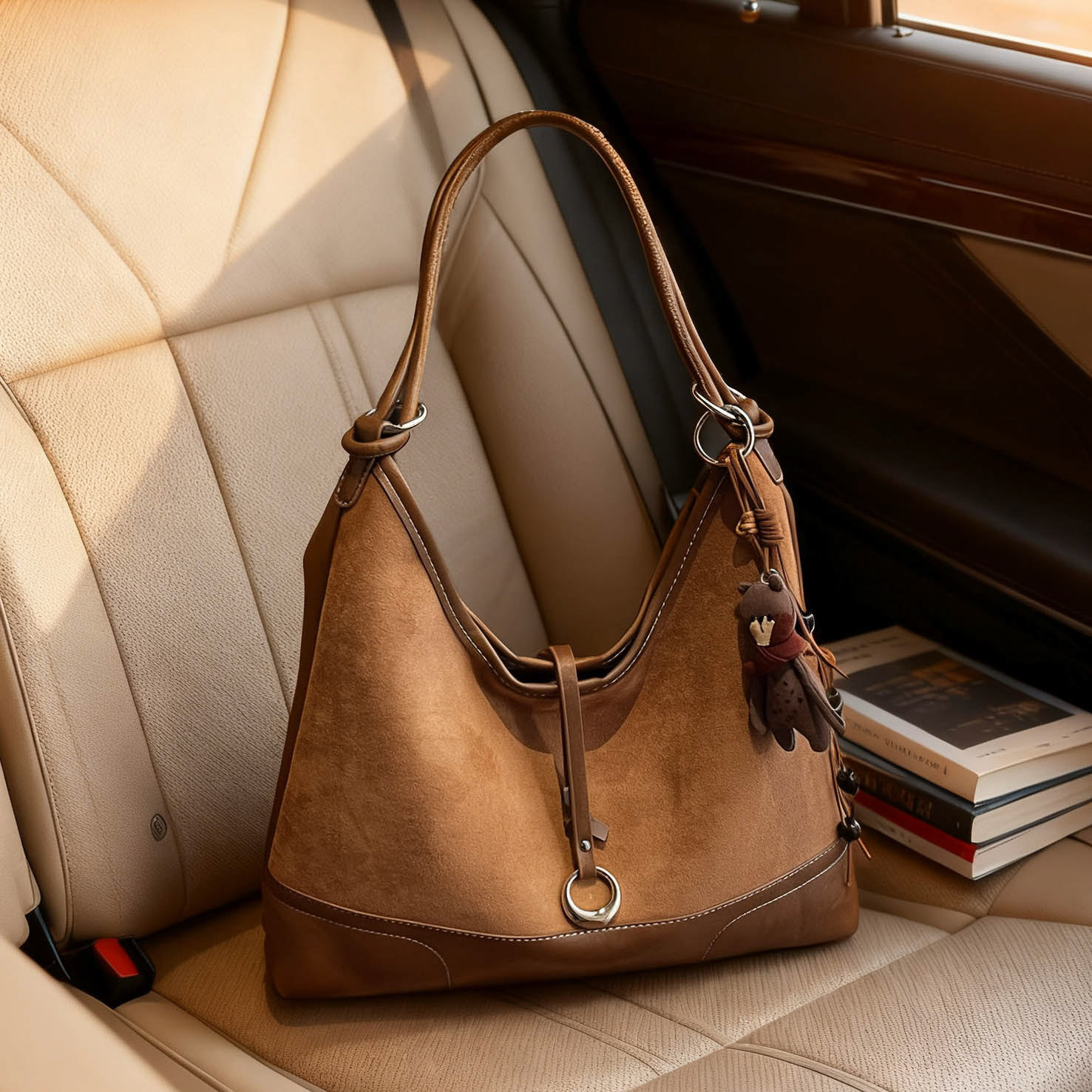 休闲复古麂皮绒包2025新款