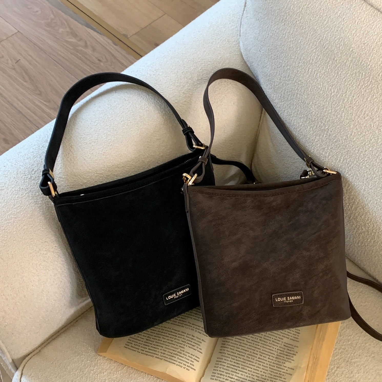 韩系小众复古水桶包包女2026新款百搭日常通勤单肩包高级感斜挎包,箱包皮具/热销女包/男包,单肩包,淘宝优惠券,粉丝福利购,淘宝优惠卷