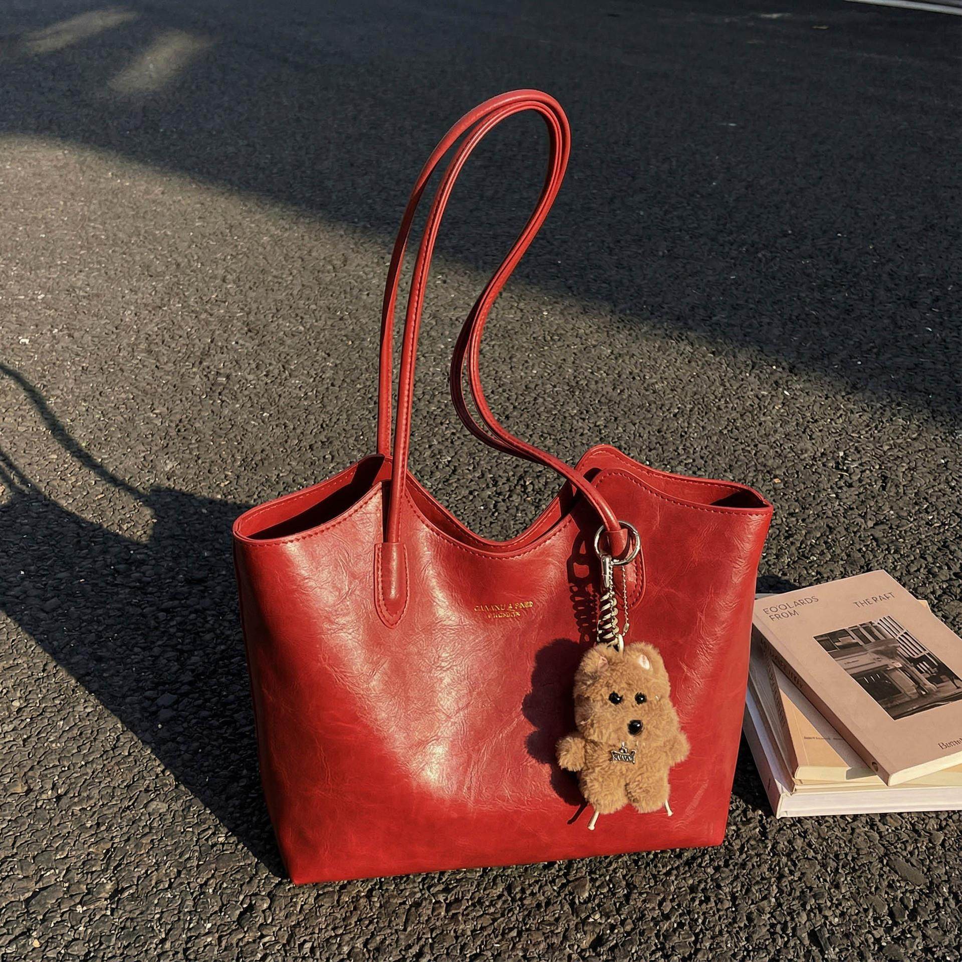 大容量复古手提婚包女包2026新款小众休闲单肩腋下大包通勤托特包,箱包皮具/热销女包/男包,单肩包,淘宝优惠券,粉丝福利购,淘宝优惠卷