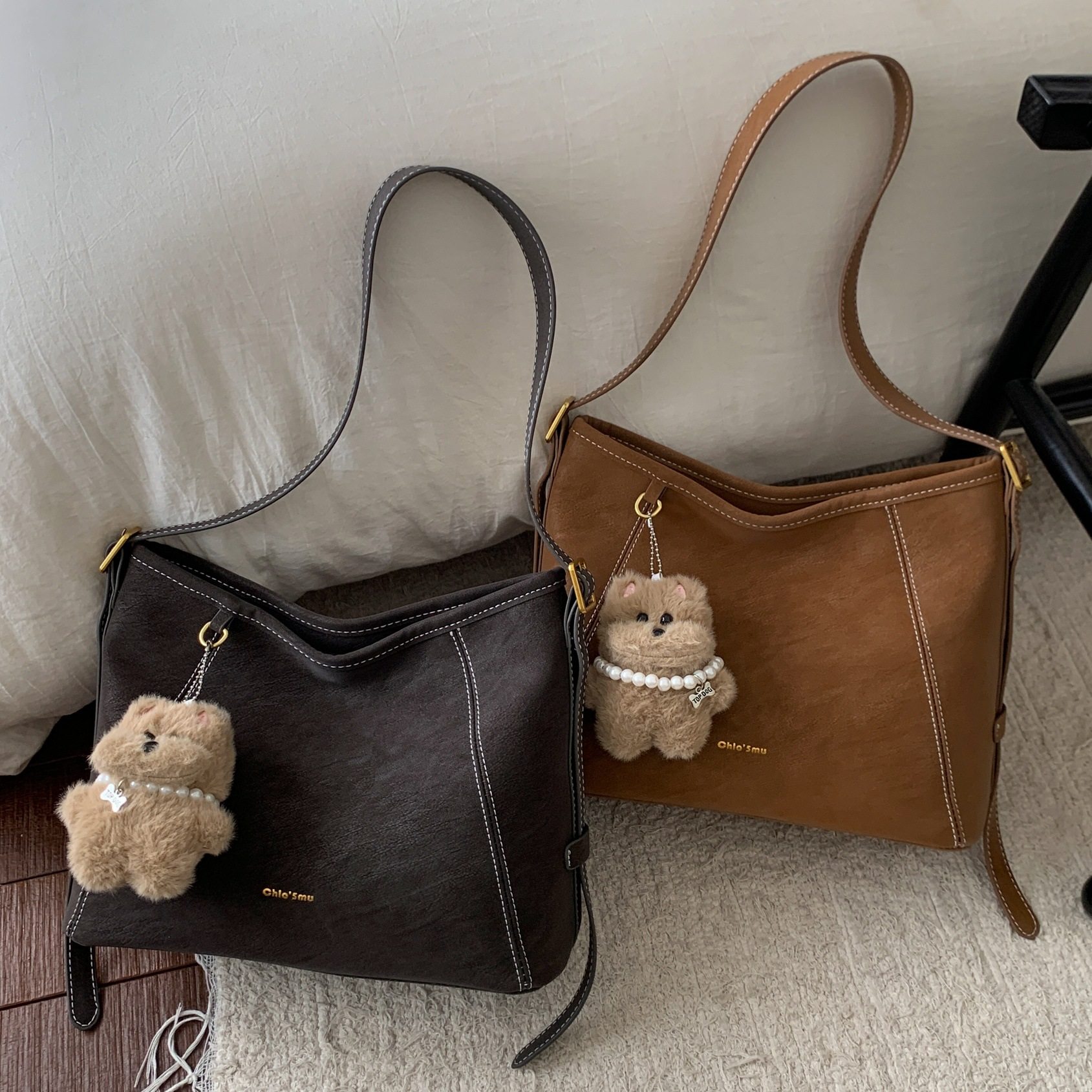 冬季复古包包女式2025新款高级质感斜挎包百搭单肩包大容量通勤包,箱包皮具/热销女包/男包,单肩包,淘宝优惠券,粉丝福利购,淘宝优惠卷