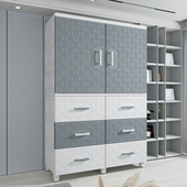 抽屉式 双开门收纳柜多层家用卧室宝宝储物柜塑料婴儿童挂衣柜子