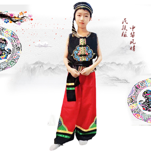 加林赛成人男装苗族舞蹈服阿佤阿娃民族舞台服佤族壮族演出服