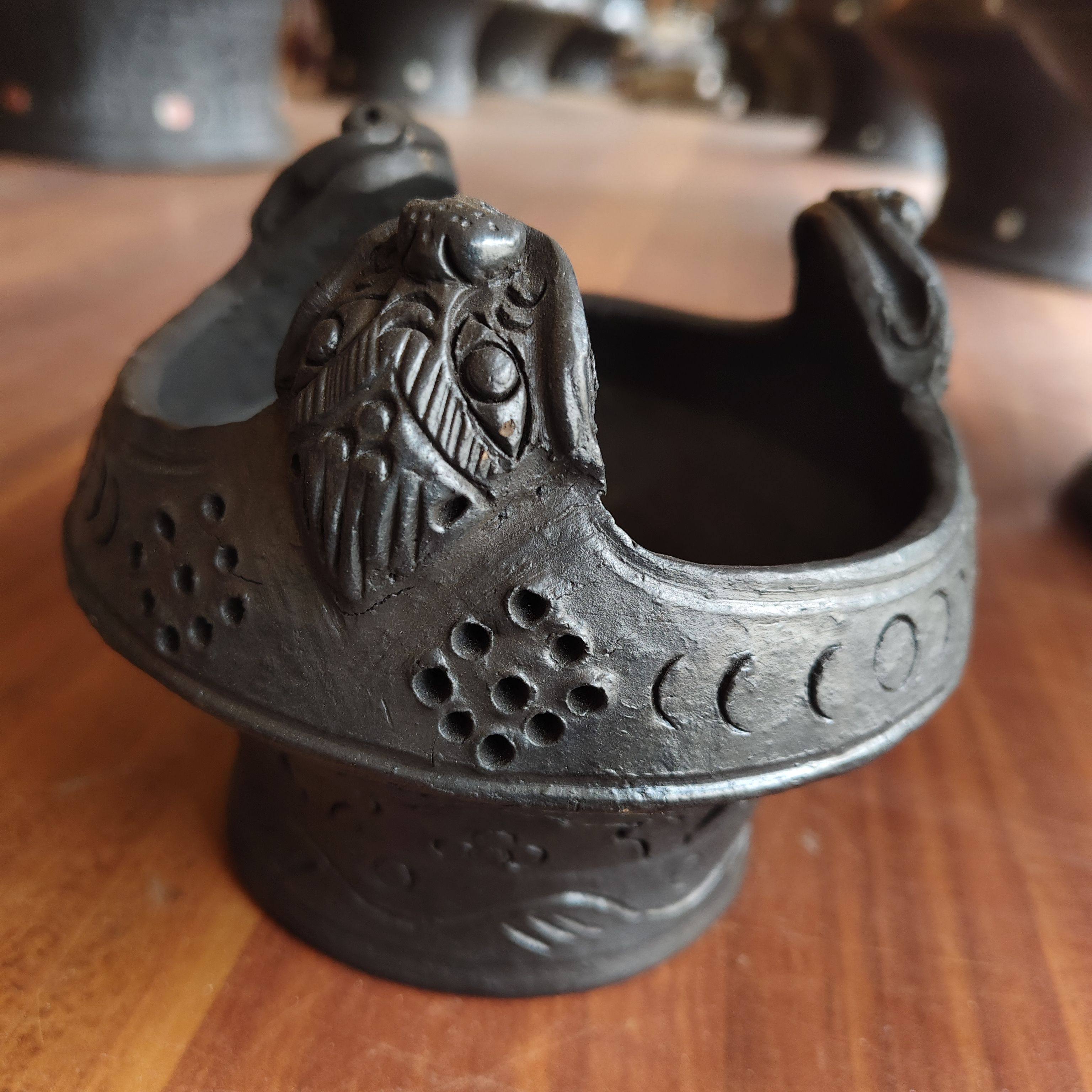 云南香格里拉纯手工制作尼西黑陶火盆烧香炉摆件装饰品工艺品,家居饰品,装饰烟灰缸,淘宝优惠券,粉丝福利购,淘宝优惠卷