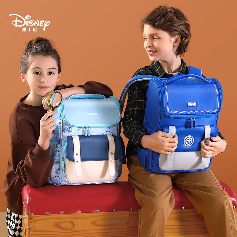 儿童书包1-6年级小学生简约护脊减负悬浮双肩包大容量背包