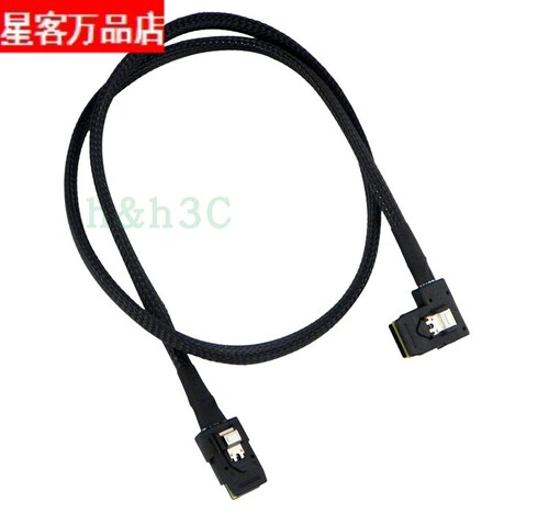 80CM全新SFF8087-8087侧弯直角L型36P弯头Mini SAS线阵列卡背板线