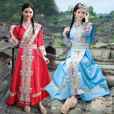 新款三月三苗族舞台演出服套装