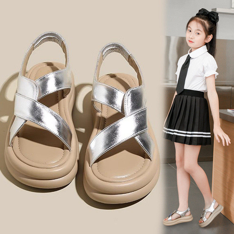 新款女童夏季中大童运动凉鞋软底公主风户外透气休闲舒适