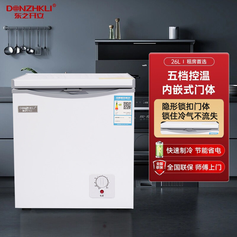 小冰柜家用冷冻小型迷你卧式冷柜冷藏冷冻柜保鲜柜商用158L冷藏柜