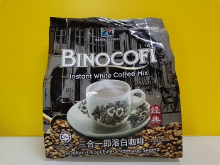 包邮 澳门代购 马来西亚美之三昧BINOCOFI3合1经典 即溶白咖啡600g