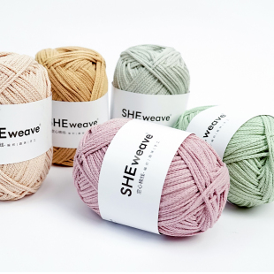 精梳空心棉线2mm圆股纱线中粗毛线DIY手工钩针编织钩包包专用线