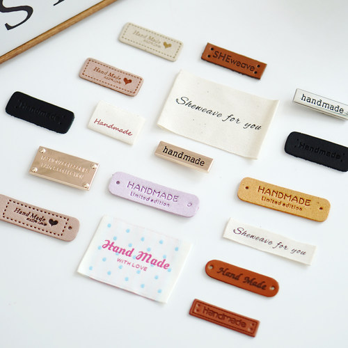 包包帽子围巾布标皮标标牌标志补丁贴金属标手工DIY缝纫辅料配件