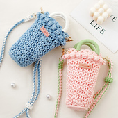 闲惠居家牧野莓莓手工编织包包diy材料包自制斜挎包送闺蜜礼物