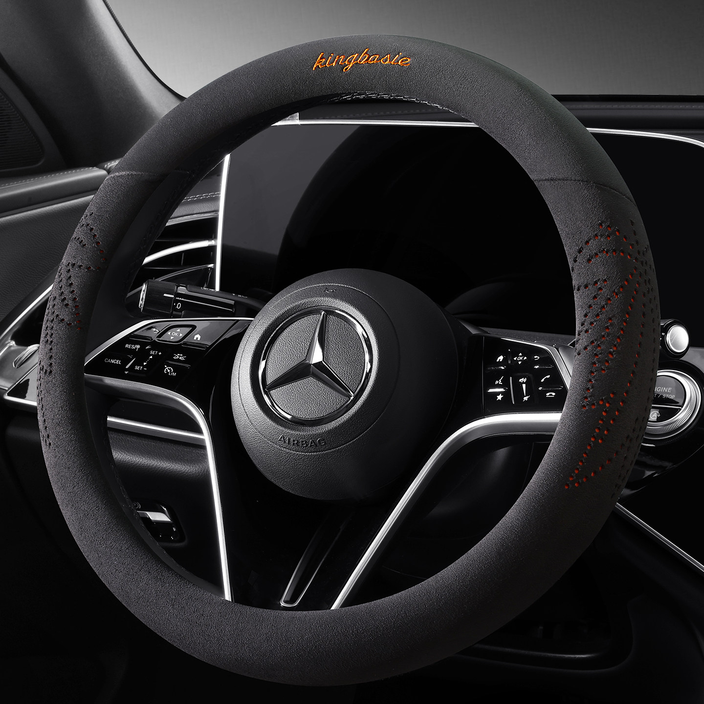 比亚迪秦宋ldmi宋plus汉ev唐海鸥海狮海豹06驱逐舰麂皮绒方向盘套