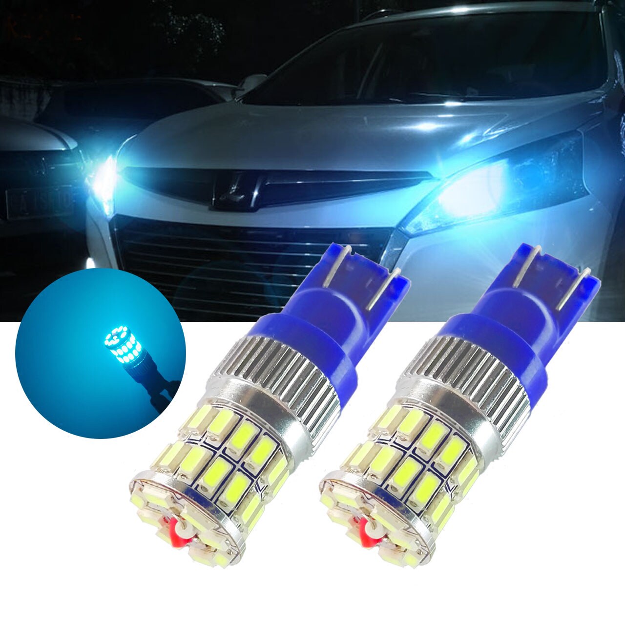 超亮12-24V通用恒流货车示宽灯led灯泡 t10冰蓝日行灯行车灯