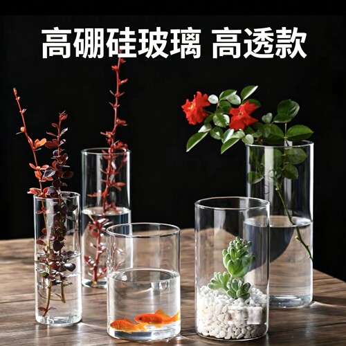 简约高硼硅玻璃高透生态缸花瓶