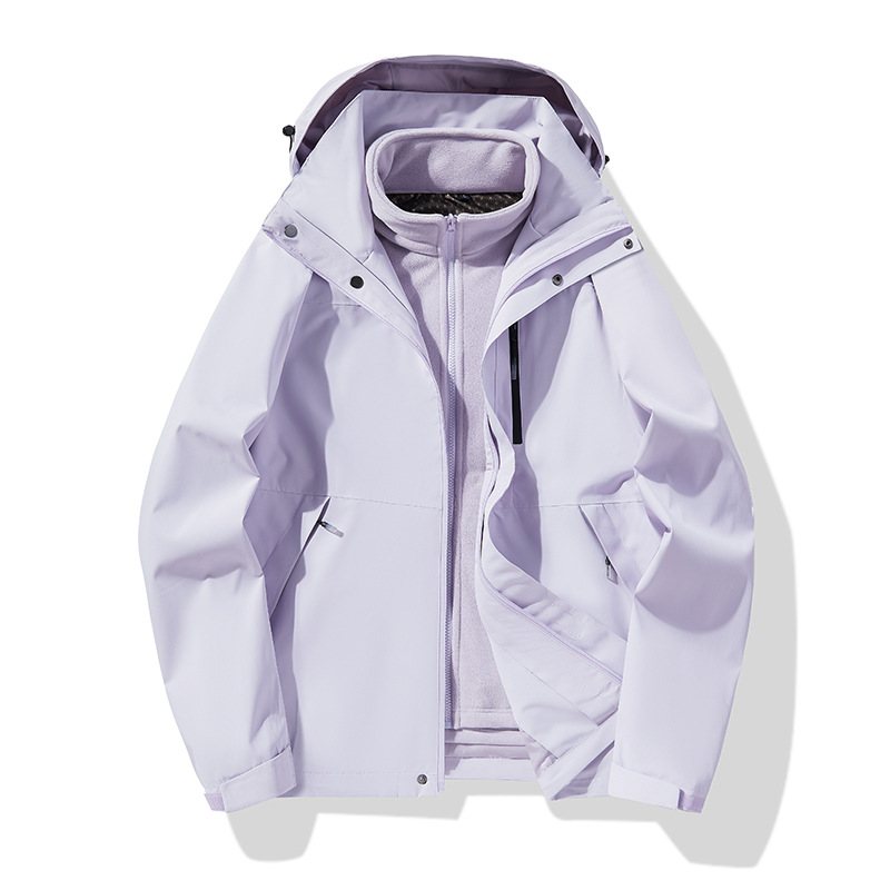 全热封冲锋衣三合一防泼水男款防风防水女士户外登山冬季外套保暖