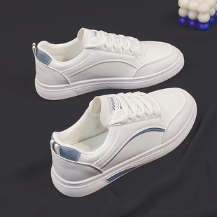 女2024春季 女白色ins运动板鞋 新款 学生百搭休闲鞋 D2081 韩版 小白鞋