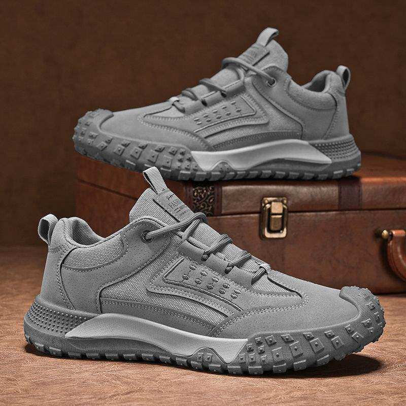 2025男款工装新款秋季时尚透气厚底网面登山运动跑步鞋休闲鞋