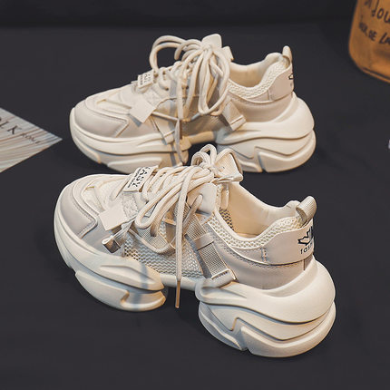 老爹鞋女2024夏季新款时尚百搭大头登山鞋透气丑萌休闲运动鞋CQ53