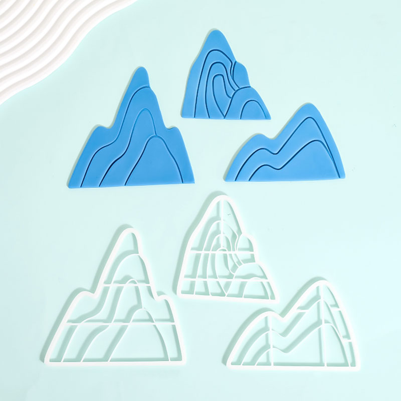 中式山脉海浪祝寿翻糖刻字模具
