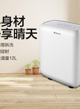 格力除湿机家用小型抽湿机神器卧室轻音吸湿器去湿机干燥机DH12EN