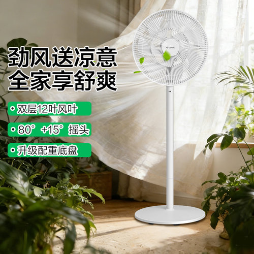 格力电风扇双层扇叶落地扇