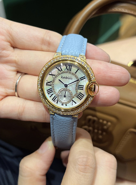 新款网红女表轻奢小众时尚ins风气质手表贝母珠宝镶钻卡家手表女