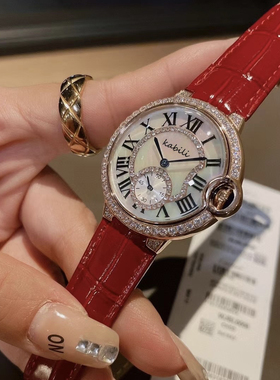 2026新款手表网红女表轻奢时尚ins风小众女士手表气质贝母表真皮