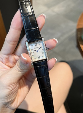 新款女表轻奢小众小方表皮带小金表钻时尚手表女ins风情人节礼物