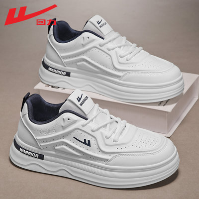 回力板鞋男鞋2025冬季新款网面透气春季小白鞋厚底增高休闲运动鞋