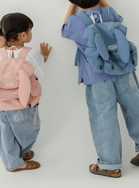 韩单Apricot Studios三色轻便防水儿童双肩包 兔子耳朵造型背包