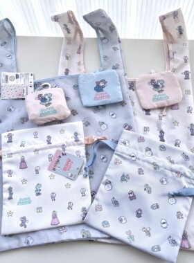 日单 超级玛丽 可折叠满印购物袋 环保袋 抽绳袋束口袋收纳袋