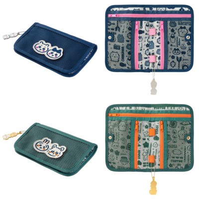 日系吉伊小八多隔层手账包护照包机票夹便携多功能收纳包翻包日记