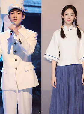 民国风学生装五四青年装男女款复古风毕业班服合唱朗诵比赛演出服