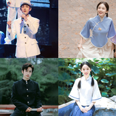 舞台话剧演出诗朗诵表演服装 中山装 男女五四青年装 民国学生装 套装