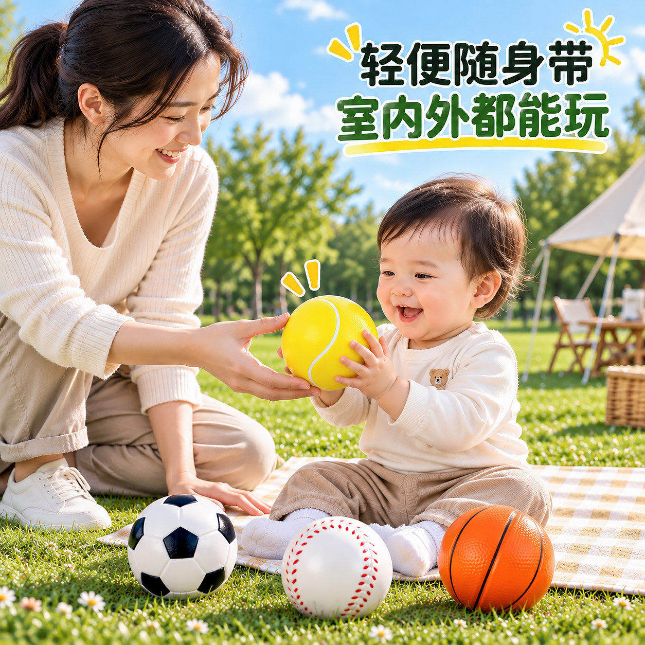 宝宝感统训练弹力球玩具