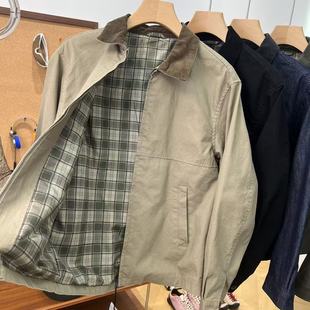 男装女装休闲拉链短茄克外套巴恩风翻领夹克25新款E480827/478230