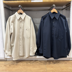 男装女装斜纹宽松衬衫长袖衬衣外套男士上衣2025秋冬季新款480654