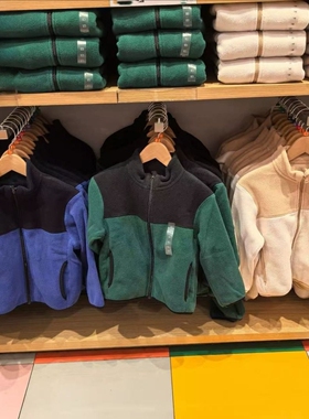 童装男童女童摇粒绒拉链茄克长袖外套夹克秋冬新款478141 480184