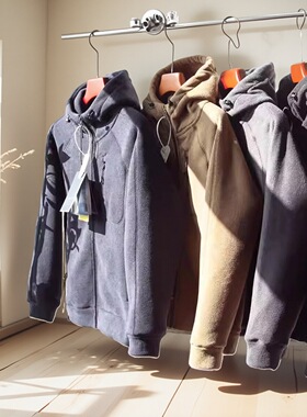 清仓捡漏！聚热锁暖！重磅双面摇粒绒！秋冬新款男士连帽夹克外套