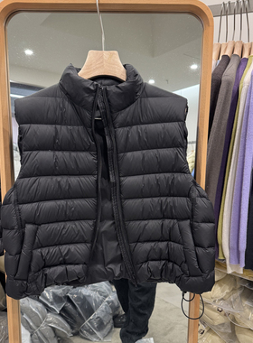 in11厂家韩版立领排骨羽绒马甲女2025冬黑色短款拉链保暖背心外套
