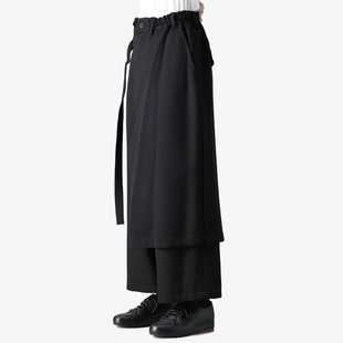 GAOSTUDIOS秋冬不规则解构厚九分阔腿裤 男宽松日系设计师直筒长裤