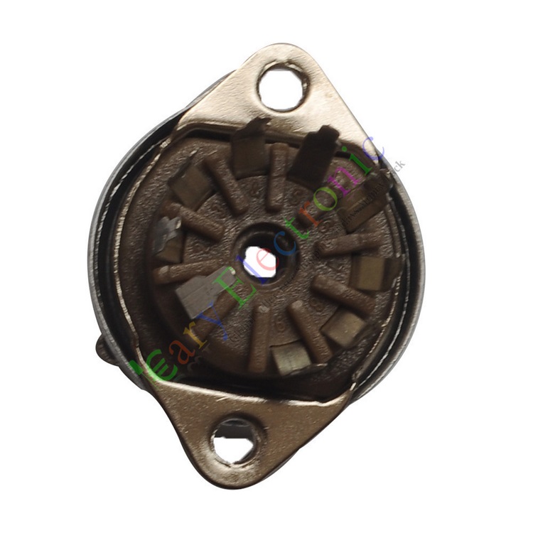 小9脚电子管座带罩，开孔直径18.5mm 适用于12AX7，12AT7，12AU7，ECC83，ECC82，E88CC，6922，6p1，6p14，6n1，6n11等