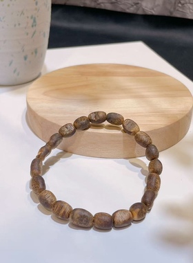 【luna与胖弟】QNG-1215001 海南留疤紫棋楠随型手串