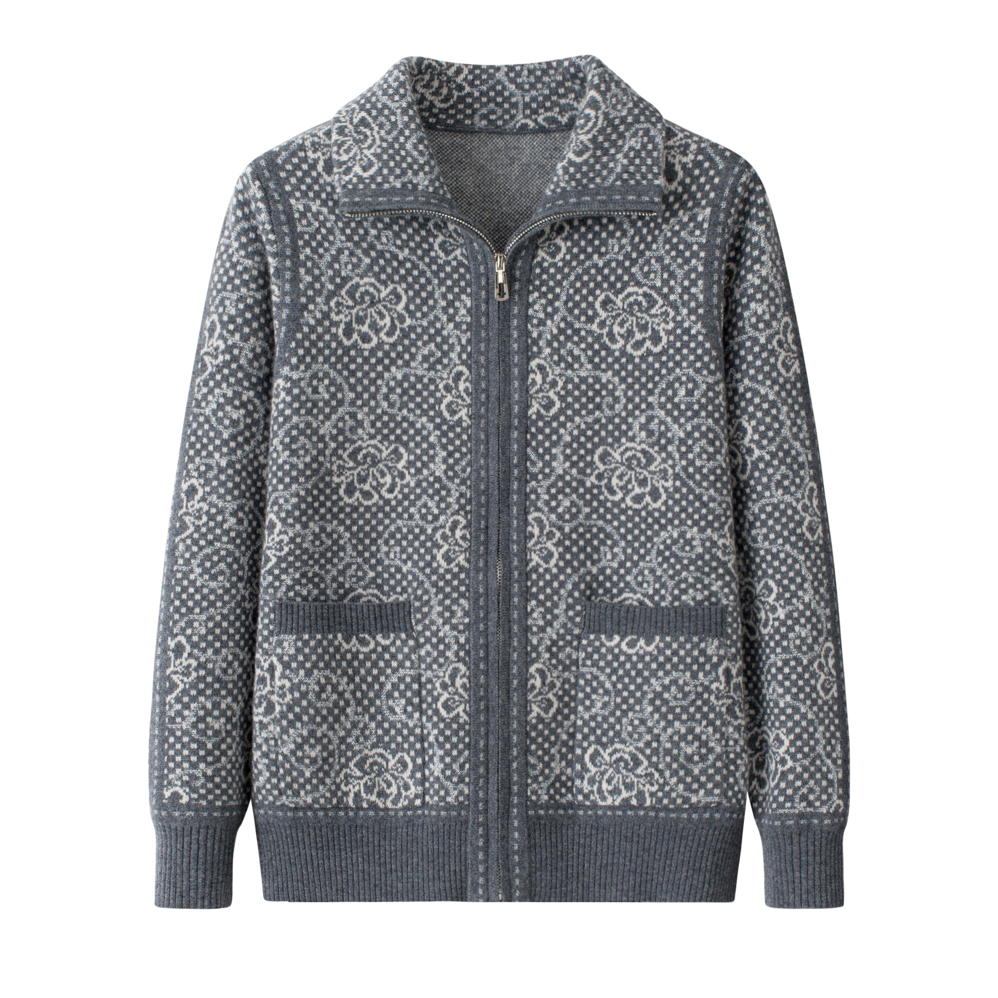 中老年女妈妈装秋冬新款针织100%羊毛开衫外套加厚拉链大码毛衣女,女装/女士精品,中老年女装,淘宝优惠券,粉丝福利购,淘宝优惠卷