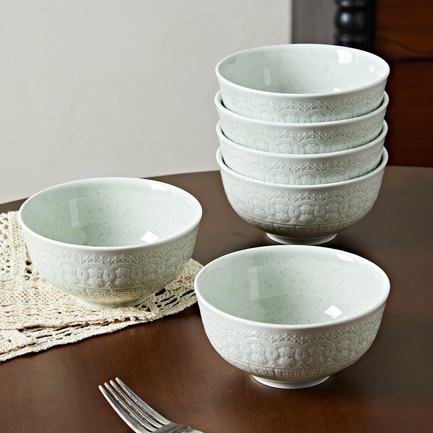 中式青瓷芝麻釉下彩碗米饭碗陶瓷面碗家用汤碗具鱼盘子碟菜盆,餐饮具,碗,淘宝优惠券,粉丝福利购,淘宝优惠卷