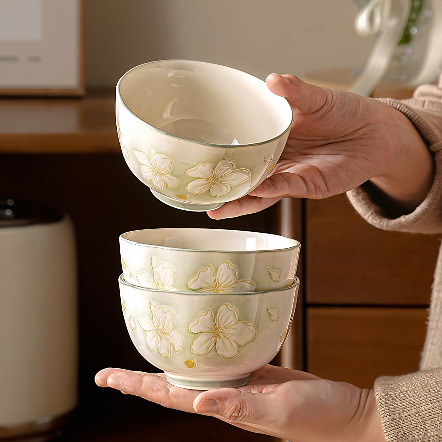 碗家用2025新款陶瓷高级感饭碗小号汤碗餐具套装学生宿舍面碗碗具